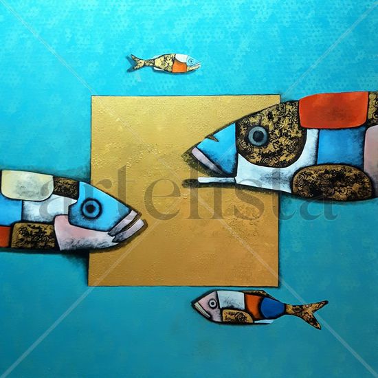 Peces Oil Textile Animals