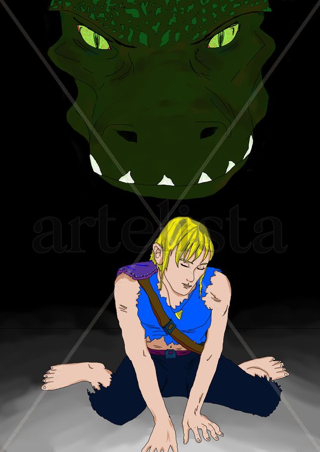 El guerrero caído y el Dragón