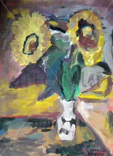 Girasoles de Matisse Gouache Cartulina Bodegones