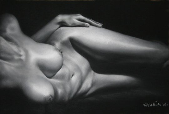 Dejalo en el Silencio Pastel Paper Nude Paintings