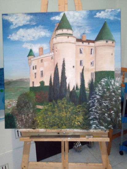 Castillo Anzar Oil Canvas Landscaping