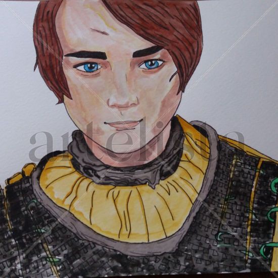 Arya Stark Games of Thrones Acuarela Papel Retrato