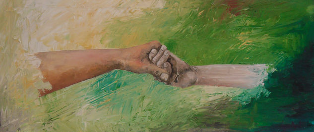 LA AMISTAD Oil Canvas Figure Painting