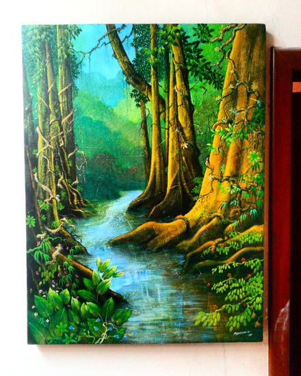 Cuadro Paisaje Hiperrealista Acrílico Lienzo Paisaje