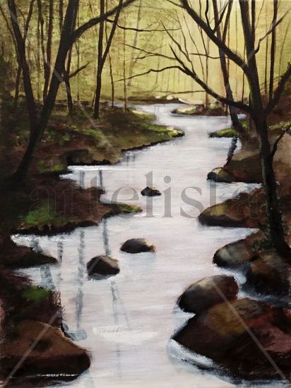 Arroyo, Stream Oil Canvas Landscaping