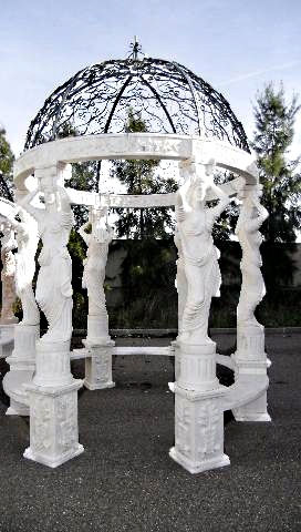 Pérgola cenador de mármol blanco