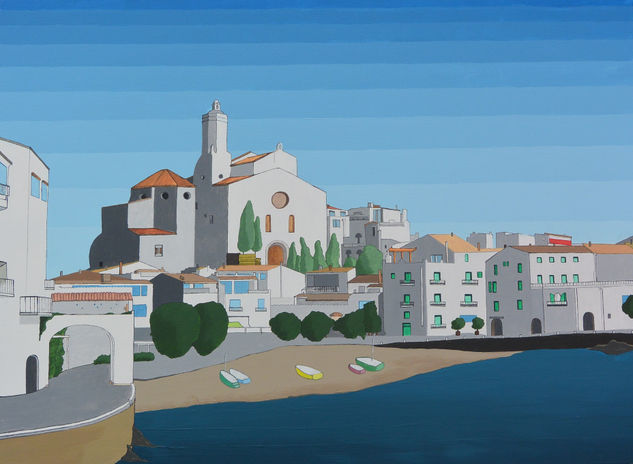 Cadaqués Acrylic Canvas Landscaping