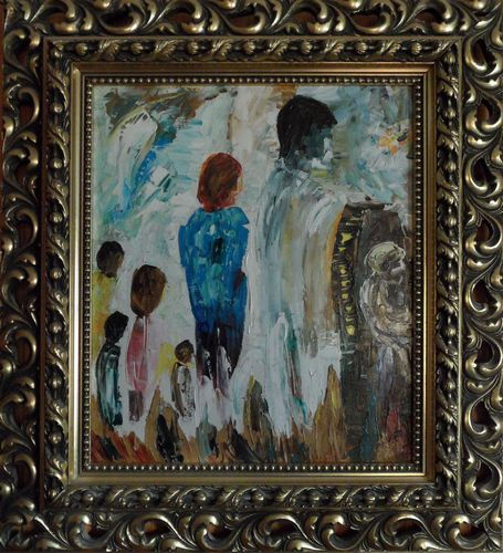 La Familia Oil Canvas Figure Painting