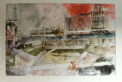 Puente Colgante  (Portugalete) Watercolour Paper Landscaping