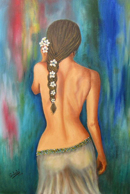 Flores en mi cabello.