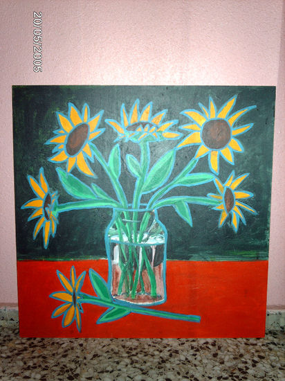 GIRASOLES Oil Canvas Floral Painting