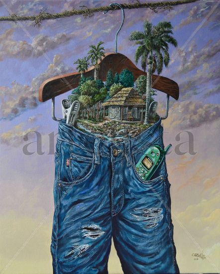 Jeans! Acrylic Canvas Landscaping