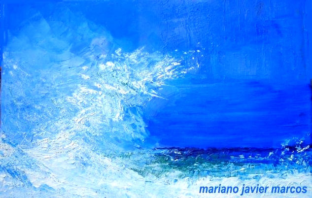 Ahí viene!!! Oil Canvas Marine Painting