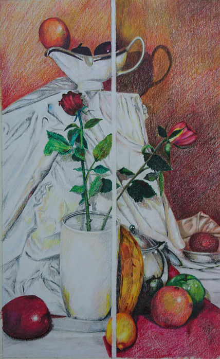 Bodegón con flores