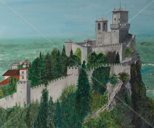 Castillo Bret Oil Canvas Landscaping