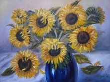 girasoles Oil Canvas Floral Painting