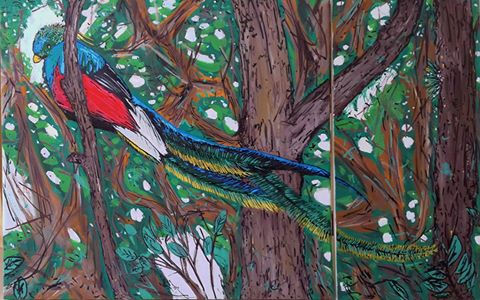 Quetzal Acrylic Canvas Animals