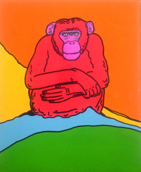 Mono Chimpancé Acrylic Canvas Animals