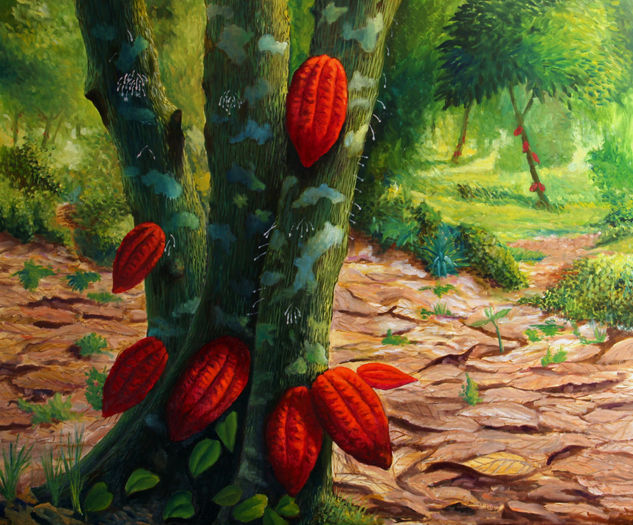 Cacao Criollo Óleo Lienzo Paisaje