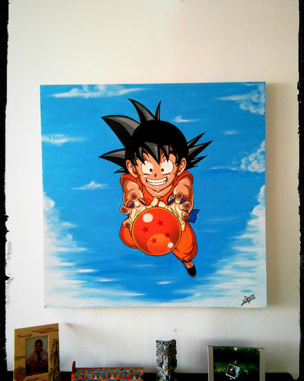 Goku junior Acrylic Canvas Portrait