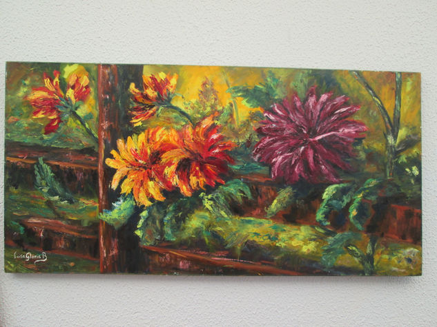 EL CAMINO Oil Canvas Floral Painting