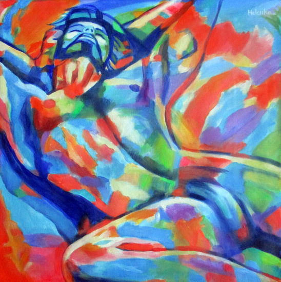 Male muse Acrylic Canvas Figure Painting