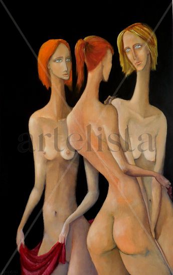 Las tres gracias Oil Canvas Nude Paintings