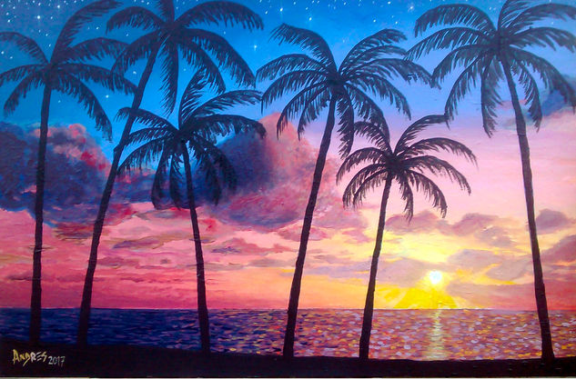 Atardecer Tropical Acrylic Textile Landscaping