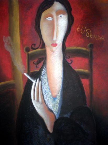 ELISENDA FUMANT Pastel Papel Retrato