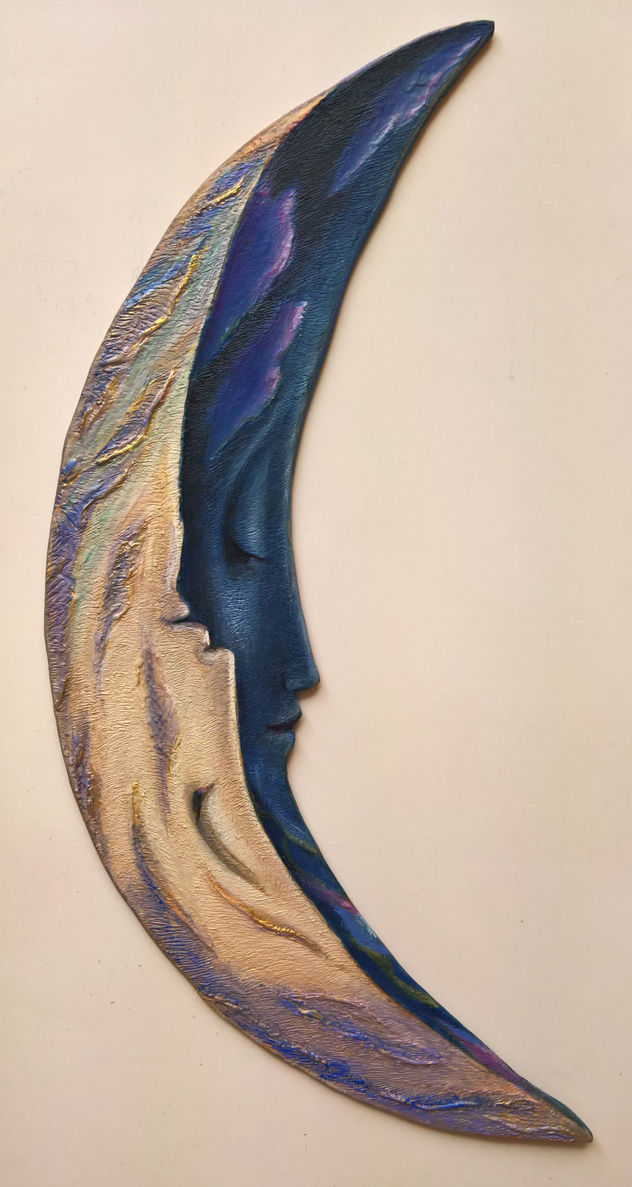 YIN & YANG, MOONERANG -(Escultura pintada )