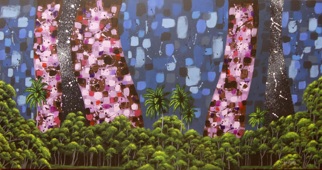 Noche estrellada 5 Acrylic Canvas Landscaping