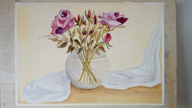 Rosas Watercolour Paper Floral Painting