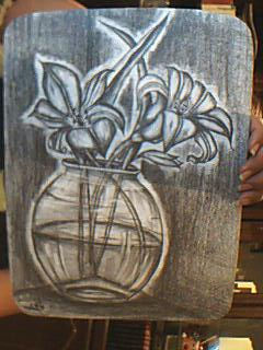 flor jarron Charcoal