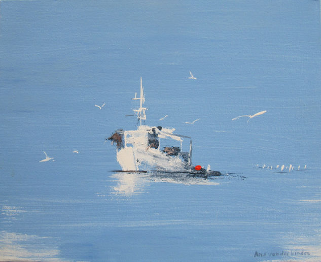 Syros Acrylic Canvas Marine Painting