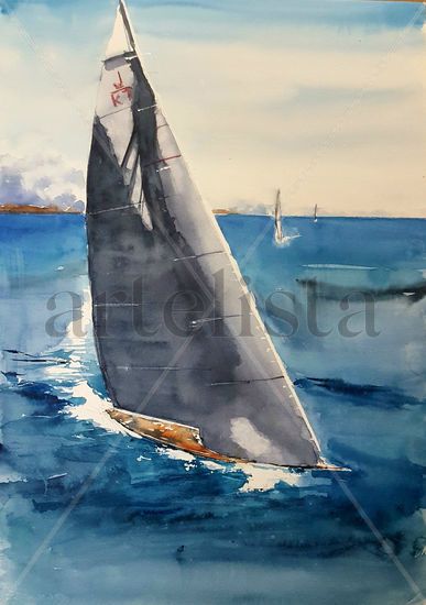 Regata Watercolour Paper Marine Painting