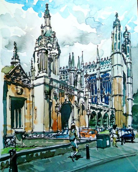 King´s college Watercolour Paper Landscaping