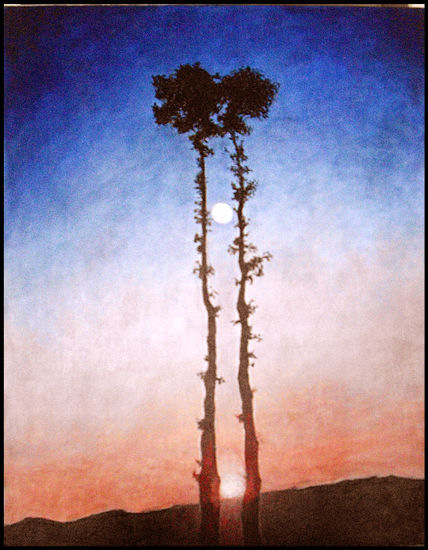 El sol y la luna Oil Canvas Landscaping