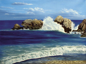 El rompiente Oil Canvas Marine Painting