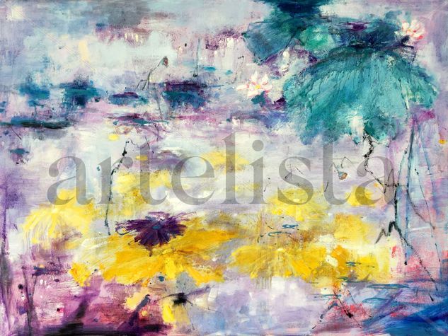 Waterlily 322 Oil Canvas Floral Painting