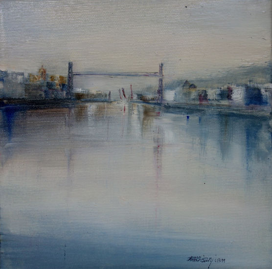 Puente Colgante Oil Canvas Marine Painting