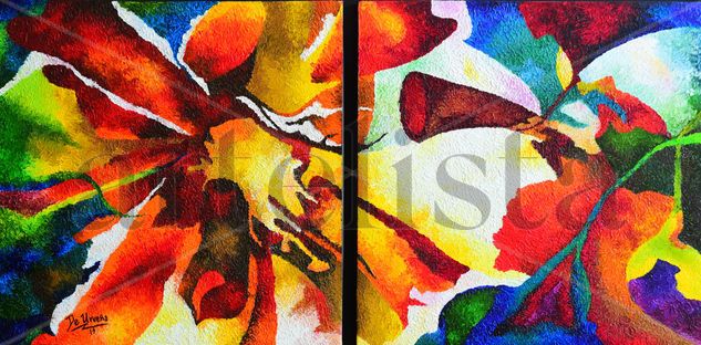 FLOR EN SOL Oil Canvas Floral Painting