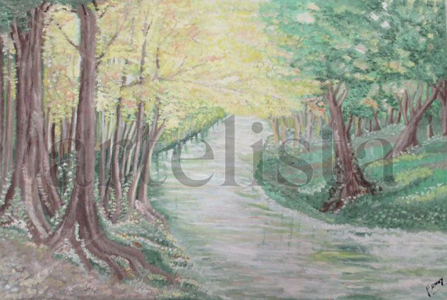 Añoranza otoñal Oil Canvas Landscaping