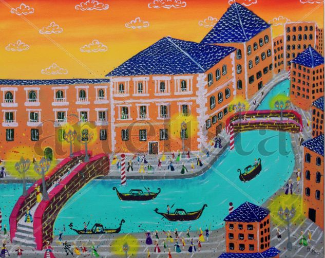 CARNAVAL VENECIANO Oil Canvas Landscaping