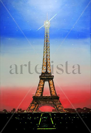 lumières de Paris Oil Canvas Landscaping