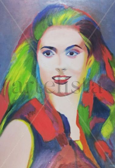 Mexican Divas - SALMA Oil Canvas Portrait