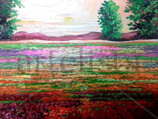 Paisaje solitario. Oil Canvas Landscaping