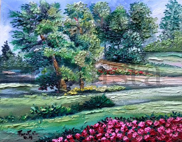 Paisaje alegre Oil Canvas Landscaping