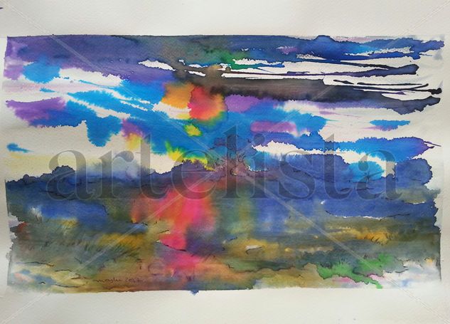 ATARDECER MULTICOLOR Watercolour Paper Landscaping