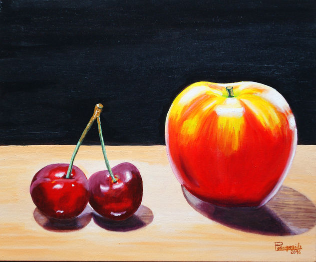 Cerezas Oil Canvas Still Life Paintings