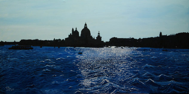 Venecia a contraluz Oil Canvas Marine Painting